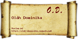 Oláh Dominika névjegykártya